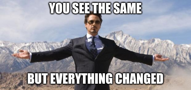 Everything looks the same
