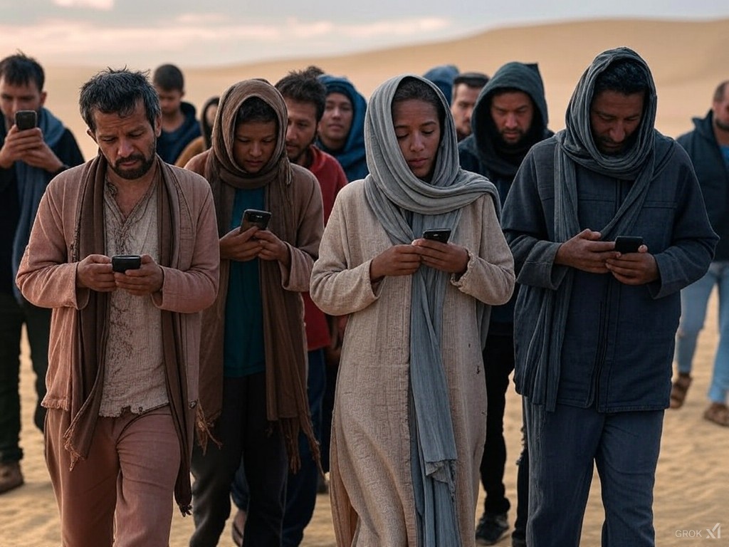 I rifugiati, vagano stanchi nel deserto virtuale dopo la chiusura di TikTok.