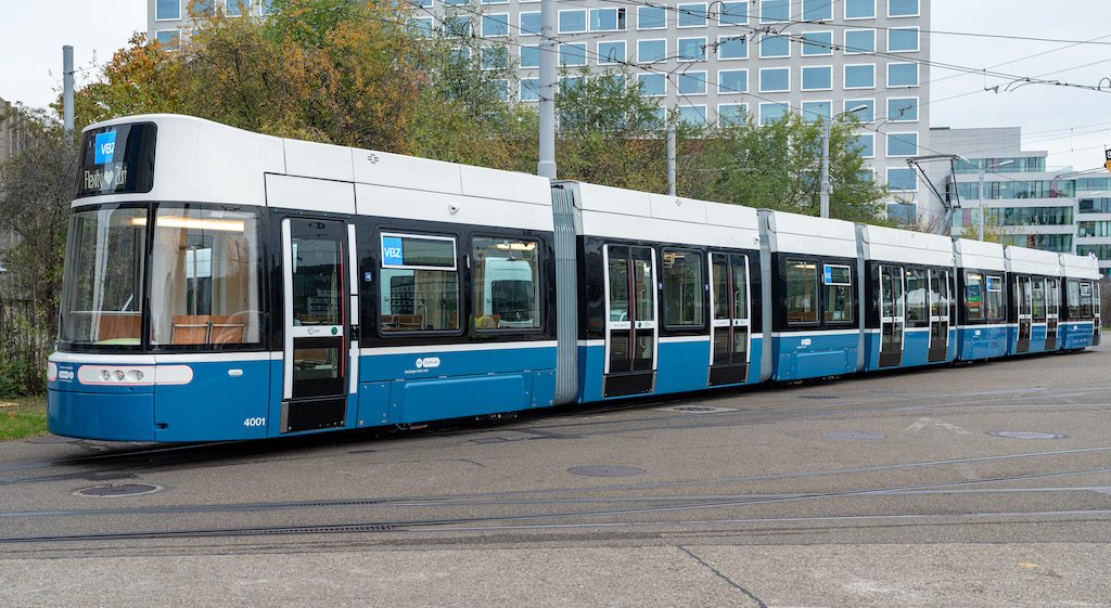 Un tram di Zurigo